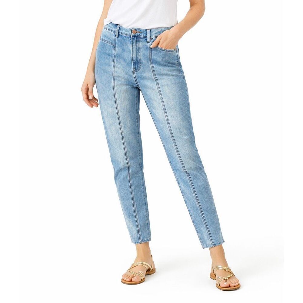 Express super high rise skinny seam front raw hem jeans 4 - Picture 1 of 12